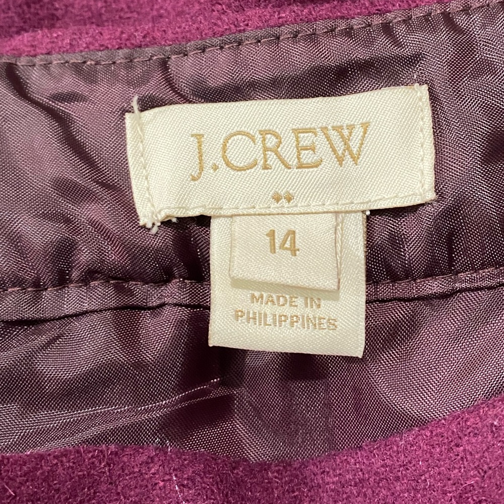 J.Crew factory womens colorblock multicolor skirt in double serge wool size 10 - Picture 5 of 8